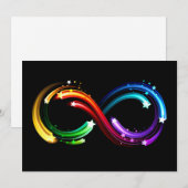 Oneindigheidssymbool van regenboogkometen kaart (Voorkant / Achterkant)