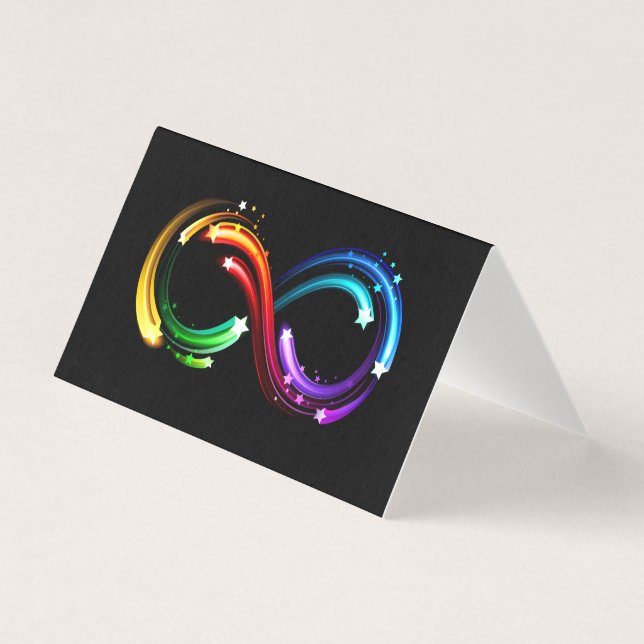 Oneindigheidssymbool van regenboogkometen kaart (Voorkant)