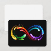 Oneindigheidssymbool van regenboogkometen kaart (Voorkant / Achterkant)