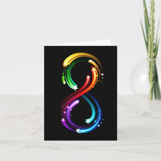 Oneindigheidssymbool van regenboogkometen kaart (Voorkant)