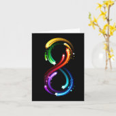 Oneindigheidssymbool van regenboogkometen kaart (Gele Bloem)