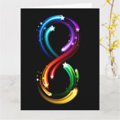 Oneindigheidssymbool van regenboogkometen kaart (Gele Bloem)