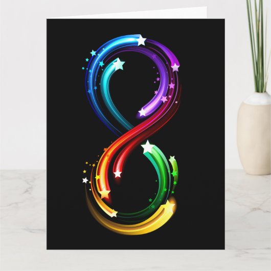 Oneindigheidssymbool van regenboogkometen kaart (Voorkant)