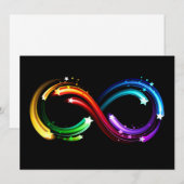 Oneindigheidssymbool van regenboogkometen kaart (Voorkant / Achterkant)