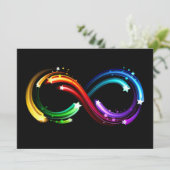 Oneindigheidssymbool van regenboogkometen kaart (Staand voorkant)