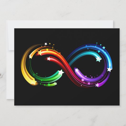 Oneindigheidssymbool van regenboogkometen kaart (Voorkant)