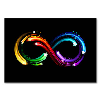 Oneindigheidssymbool van regenboogkometen kaart
