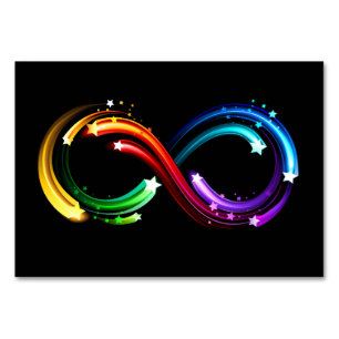 Oneindigheidssymbool van regenboogkometen kaart