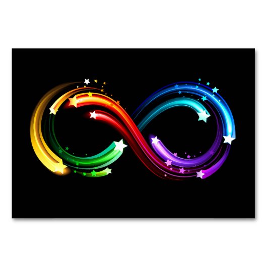 Oneindigheidssymbool van regenboogkometen kaart (Voorkant)