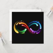 Oneindigheidssymbool van regenboogkometen kaart (Voorkant / Achterkant in situ)