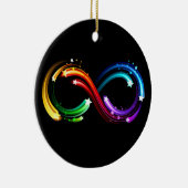 Oneindigheidssymbool van regenboogkometen keramisch ornament (Rechts)