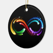 Oneindigheidssymbool van regenboogkometen keramisch ornament (Links)