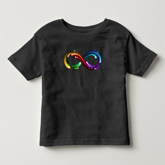Oneindigheidssymbool van regenboogkometen kinder shirts (Voorkant)