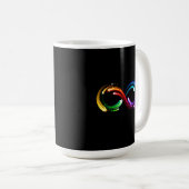 Oneindigheidssymbool van regenboogkometen koffiemok (Voorkant rechts)
