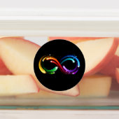 Oneindigheidssymbool van regenboogkometen labels (Aangebracht)