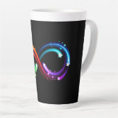 Oneindigheidssymbool van regenboogkometen latte mok (Rechterhoek)