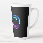 Oneindigheidssymbool van regenboogkometen latte mok (Rechts)
