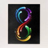 Oneindigheidssymbool van regenboogkometen legpuzzel (Verticaal)