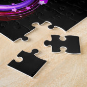 Oneindigheidssymbool van regenboogkometen legpuzzel (Zijkant)