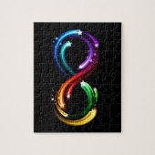 Oneindigheidssymbool van regenboogkometen legpuzzel (Verticaal)
