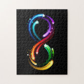Oneindigheidssymbool van regenboogkometen legpuzzel (Verticaal)