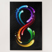 Oneindigheidssymbool van regenboogkometen legpuzzel (Verticaal)