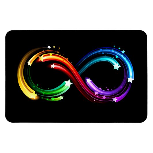 Oneindigheidssymbool van regenboogkometen magneet (Horizontaal)
