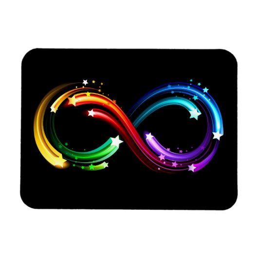 Oneindigheidssymbool van regenboogkometen magneet (Horizontaal)