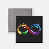 Oneindigheidssymbool van regenboogkometen magneet (Voorkant / Achterkant)