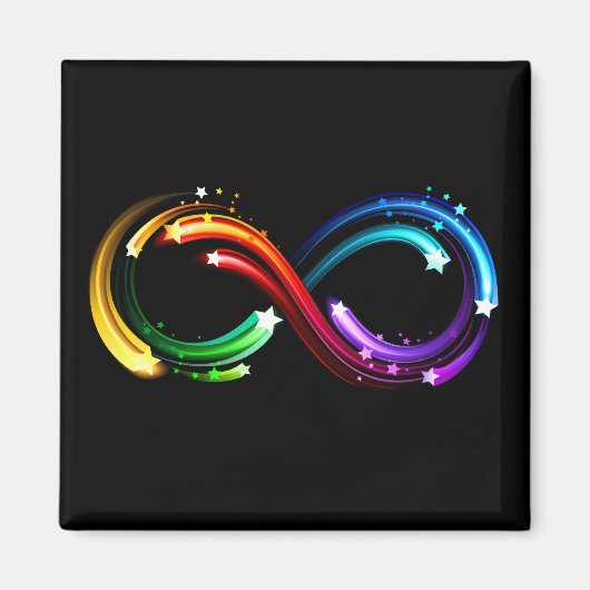 Oneindigheidssymbool van regenboogkometen magneet (Voorkant)