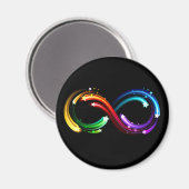 Oneindigheidssymbool van regenboogkometen magneet (Voorkant / Achterkant)