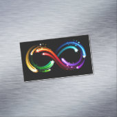 Oneindigheidssymbool van regenboogkometen magnetisch visitekaartje (Voorbeeld)