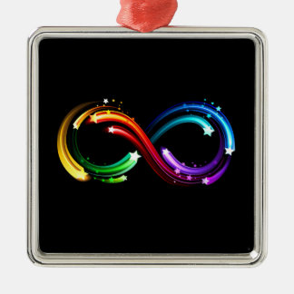 Oneindigheidssymbool van regenboogkometen metalen ornament