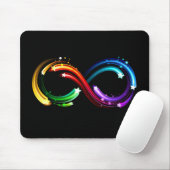 Oneindigheidssymbool van regenboogkometen muismat (Met muis)