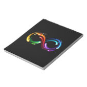 Oneindigheidssymbool van regenboogkometen notitieblok (Linkerzijde)