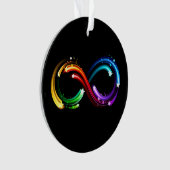 Oneindigheidssymbool van regenboogkometen ornament (voorkant)