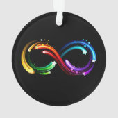 Oneindigheidssymbool van regenboogkometen ornament (achterkant)