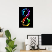 Oneindigheidssymbool van regenboogkometen poster (Thuiskantoor)