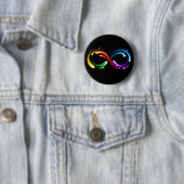 Oneindigheidssymbool van regenboogkometen ronde button 5,7 cm (In situ)