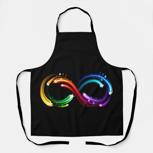 Oneindigheidssymbool van regenboogkometen schort (Voorkant)