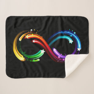 Oneindigheidssymbool van regenboogkometen sherpa deken