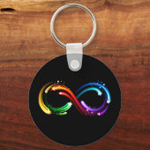 Oneindigheidssymbool van regenboogkometen sleutelhanger (Achterkant)