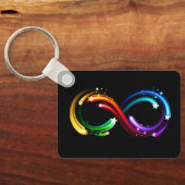 Oneindigheidssymbool van regenboogkometen sleutelhanger (Achterkant)