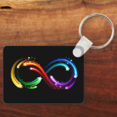 Oneindigheidssymbool van regenboogkometen sleutelhanger (Voorkant)