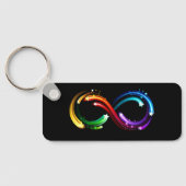 Oneindigheidssymbool van regenboogkometen sleutelhanger (Achterkant)