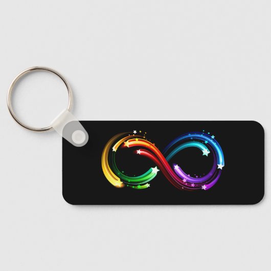 Oneindigheidssymbool van regenboogkometen sleutelhanger (Achterkant)