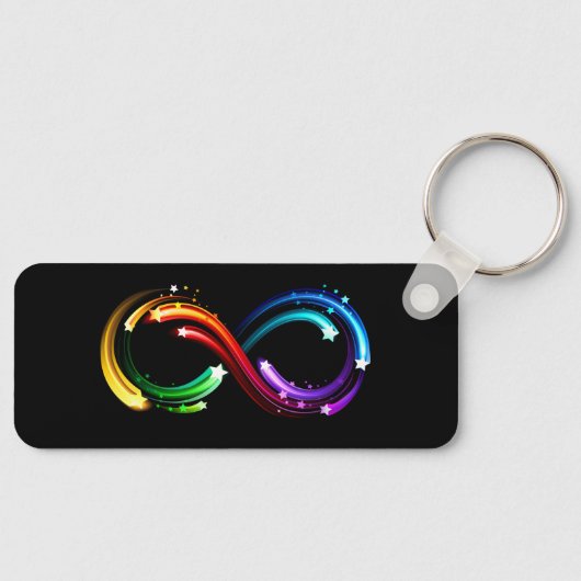 Oneindigheidssymbool van regenboogkometen sleutelhanger (Voorkant)