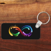 Oneindigheidssymbool van regenboogkometen sleutelhanger (Voorkant)