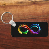 Oneindigheidssymbool van regenboogkometen sleutelhanger (Achterkant)