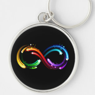 Oneindigheidssymbool van regenboogkometen sleutelhanger